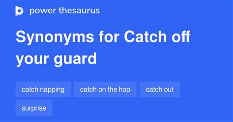 catch off guard synonym|Catch Off Guard synonyms .